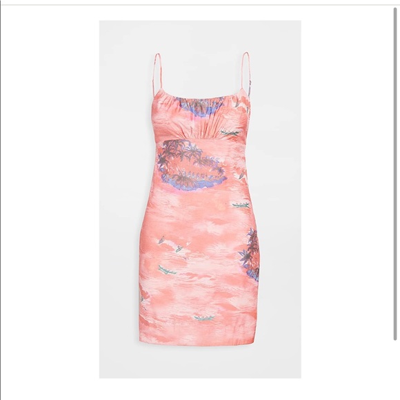 ๐ฅNWT๐ฅ STAUD 0 Bell red island mini dress pink red - Picture 2 of 9